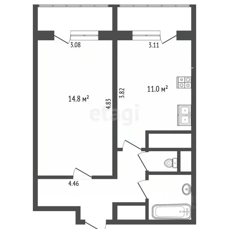 1-к кв. Москва Михневская ул., 8 (37.1 м) - Фото 2