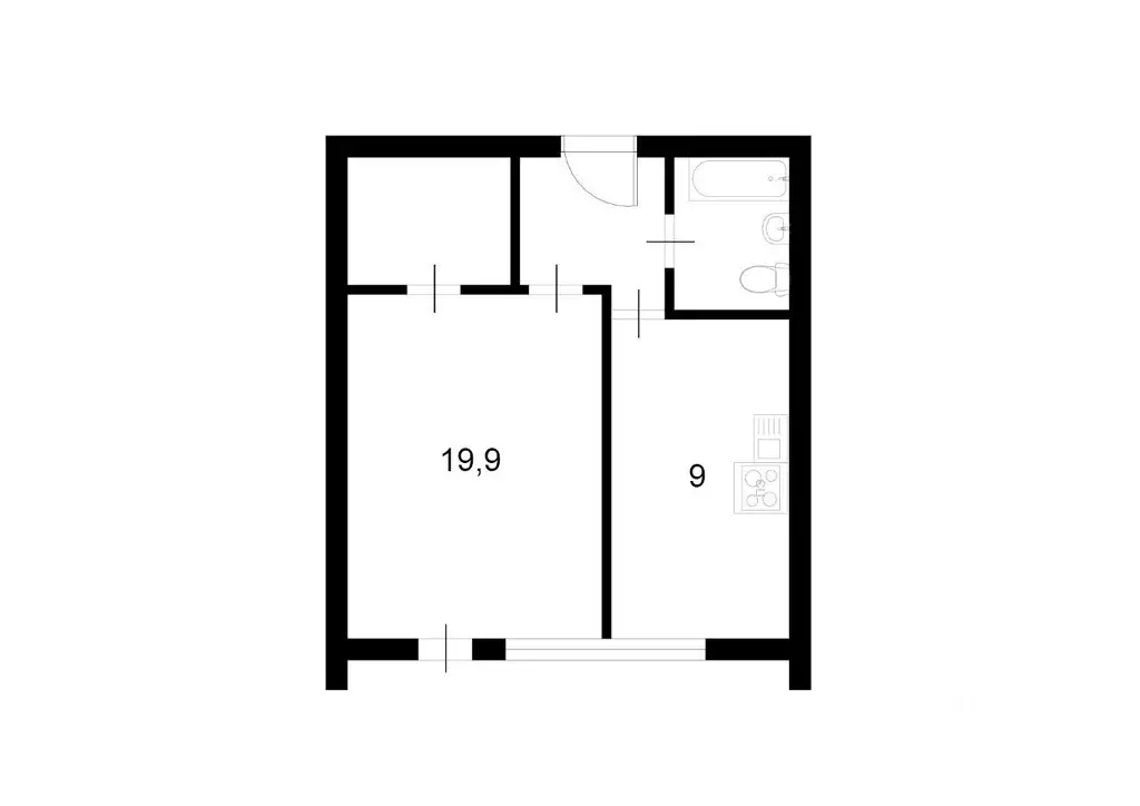 1-к кв. Москва Грайвороновская ул., 17 (34.0 м) - Фото 2