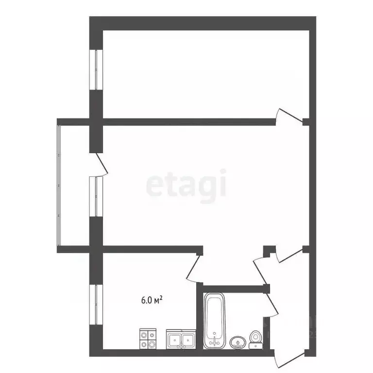 2-к кв. Владимирская область, Муром ул. Чкалова, 12Б (41.9 м) - Фото 1