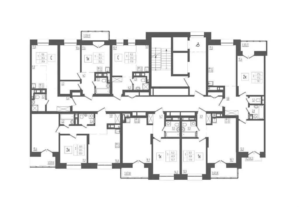 2-к кв. Ярославская область, Ярославль 1-й мкр,  (57.3 м) - Фото 1
