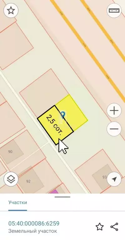 Участок в Дагестан, Махачкала ул. 1-я Ветеранская (2.5 сот.) - Фото 1