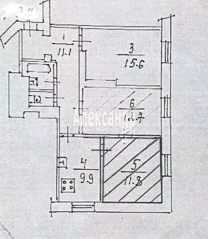 3-к. квартира, 64,8 м, 3/5 эт. - Фото 0