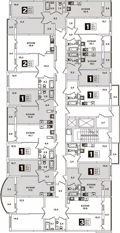 1-к кв. Краснодарский край, Краснодар ул. Ивана Беличенко, 95 (40.0 м) - Фото 1