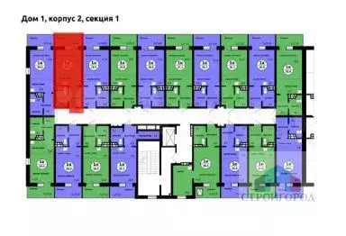 Квартира-студия, 26,9 м, 6/9 эт. - Фото 1