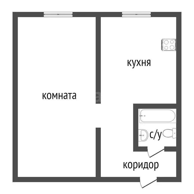 1-комнатная квартира: Курган, Юргамышская улица, 4 (30.5 м) - Фото 1