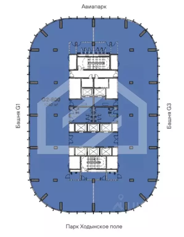 Помещение свободного назначения в Москва Ходынский бул., 20А/2 (1252 ... - Фото 2