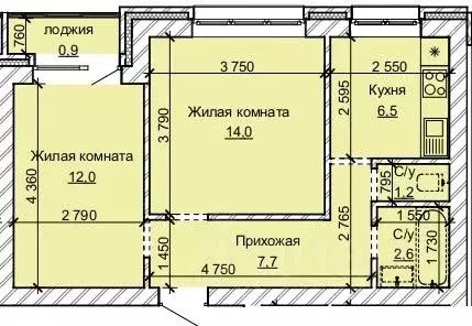 2-к кв. Алтайский край, Барнаул ул. Анатолия (44.9 м) - Фото 0
