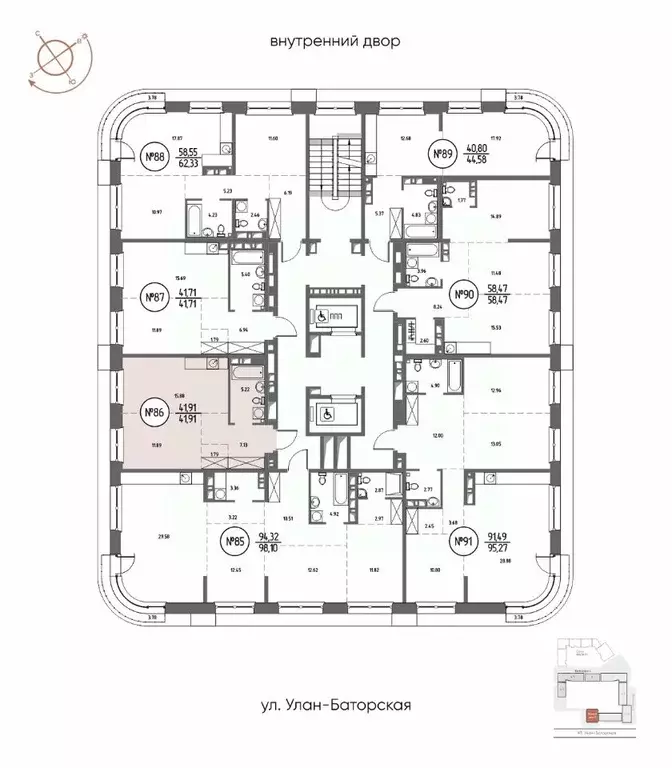 1-к кв. Иркутская область, Иркутск Макс жилой комплекс (41.91 м) - Фото 2