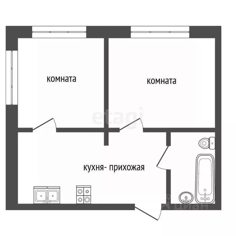 2-к кв. Мордовия, Саранск ул. Веселовского, 5А (35.0 м) - Фото 1