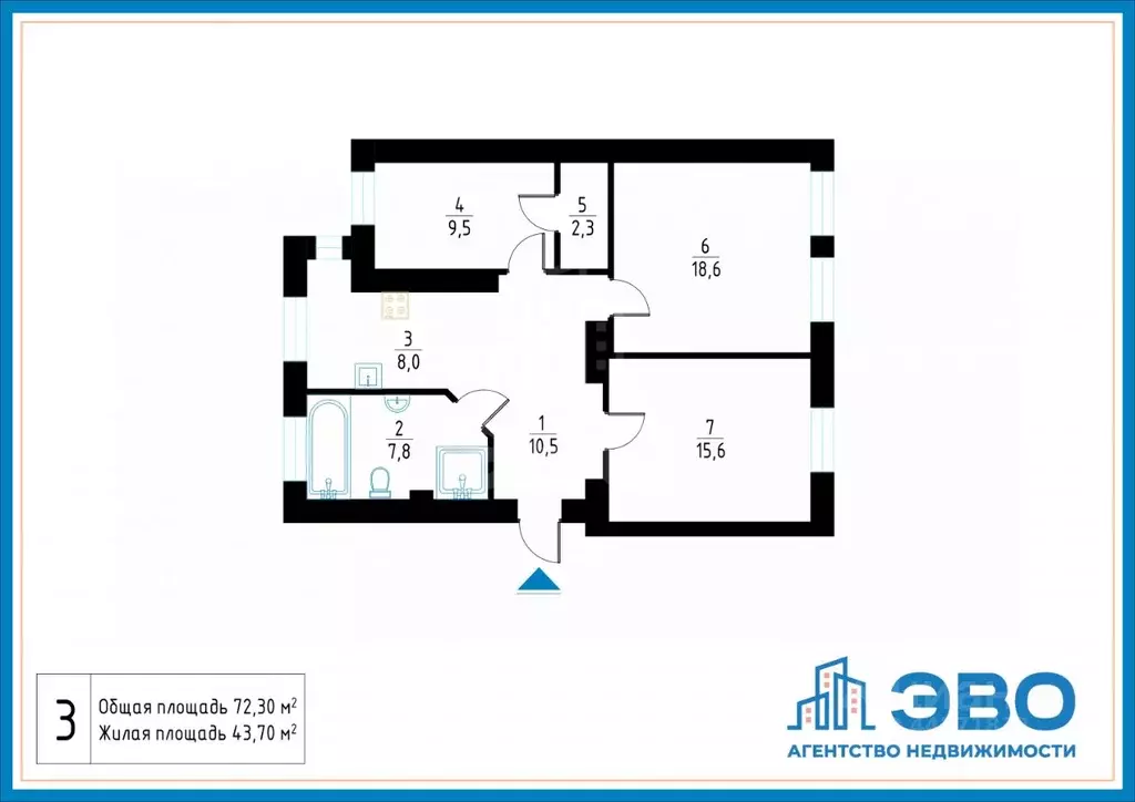 3-к кв. Ленинградская область, Гатчина Красноармейский просп., 15 ... - Фото 2