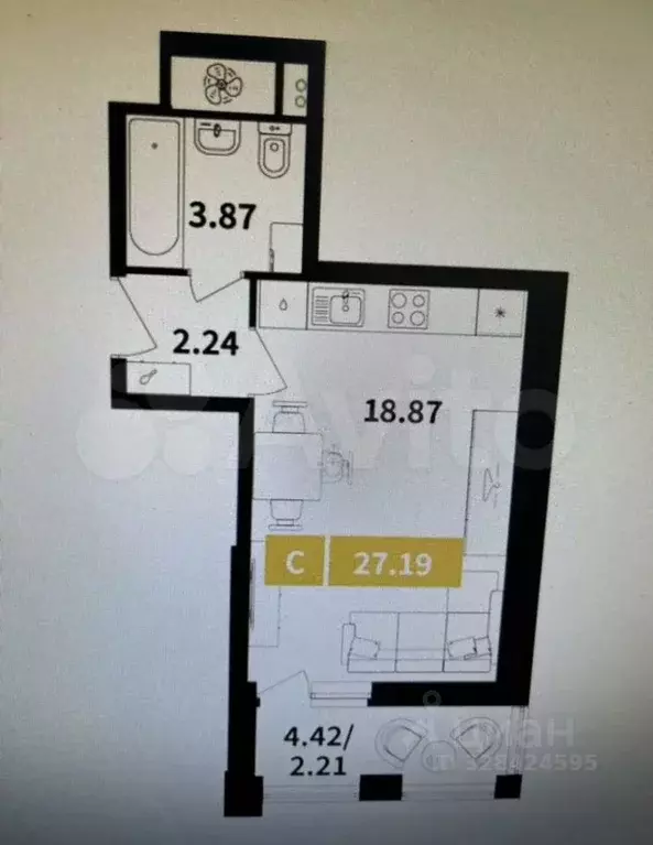Студия Московская область, Химки Планерный квартал жилой комплекс ... - Фото 1