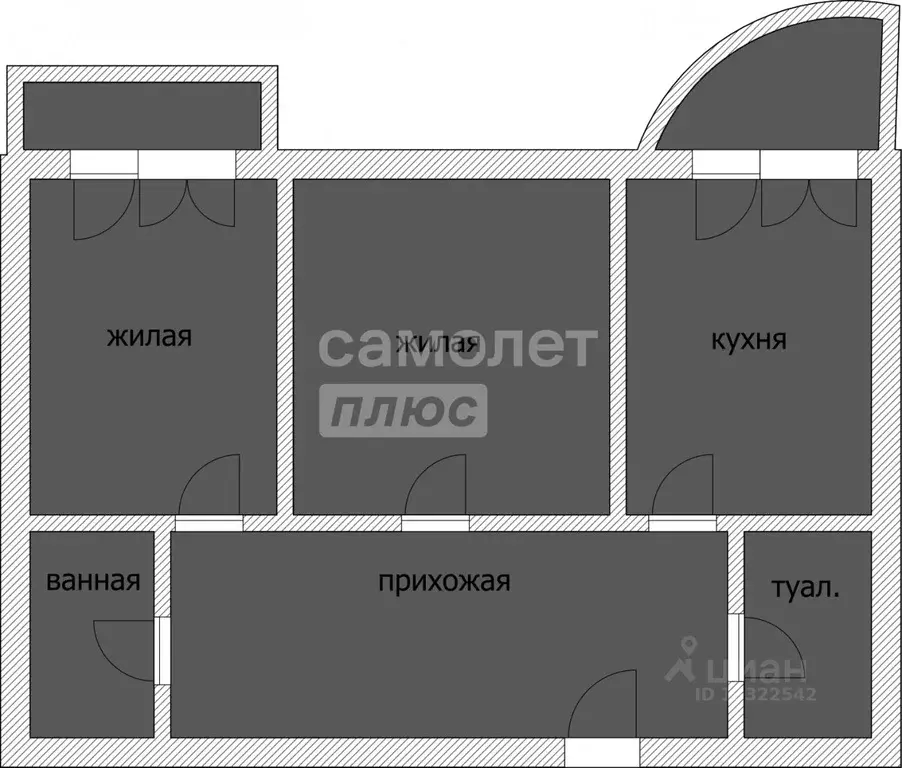 2-к кв. Смоленская область, Смоленск Краснинское ш., 16 (70.0 м) - Фото 1
