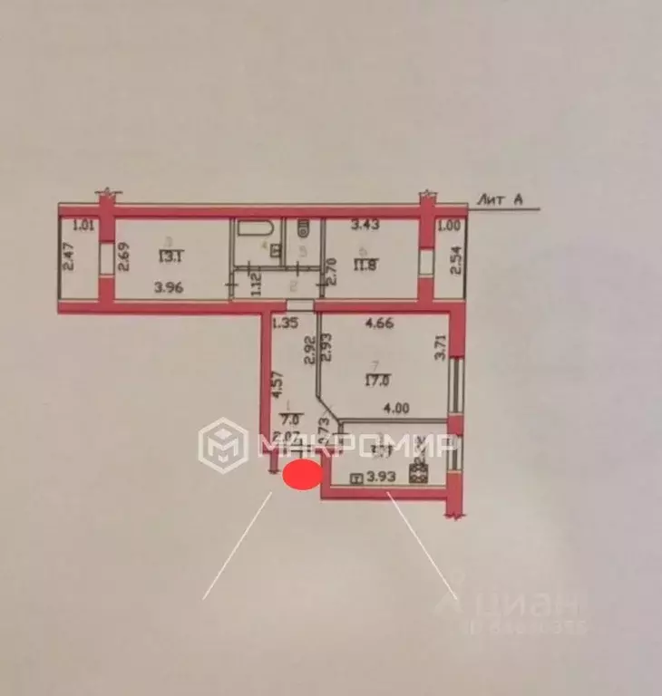 3-к кв. Орловская область, Орел Новосильская ул., 3 (64.5 м) - Фото 1