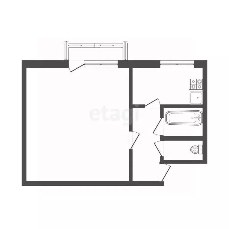 1-к кв. Камчатский край, Елизово ул. Рябикова, 51 (41.6 м) - Фото 1