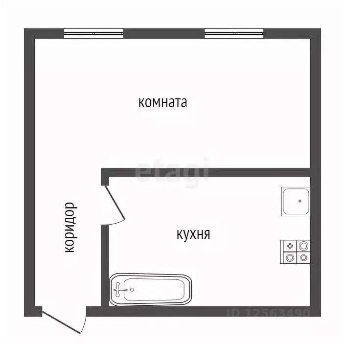 1-к кв. Воронежская область, Панино рп ул. 9 Января, 89А (28.7 м) - Фото 2