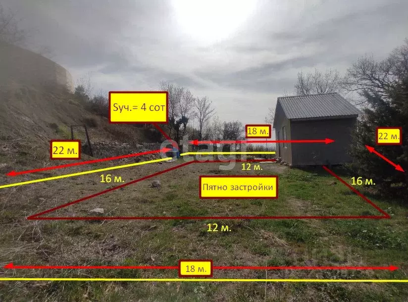 Участок в Крым, Ялта Васильевка мкр,  (4.0 сот.) - Фото 1