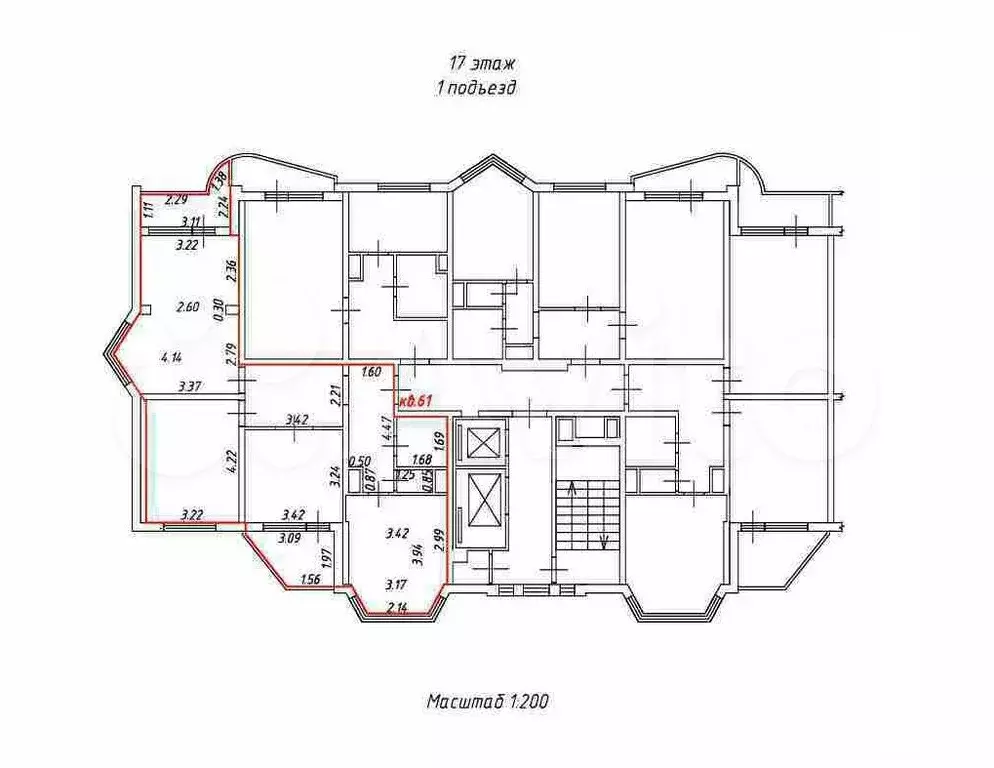 Аукцион: 3-к. квартира, 74,6 м, 17/17 эт. - Фото 0
