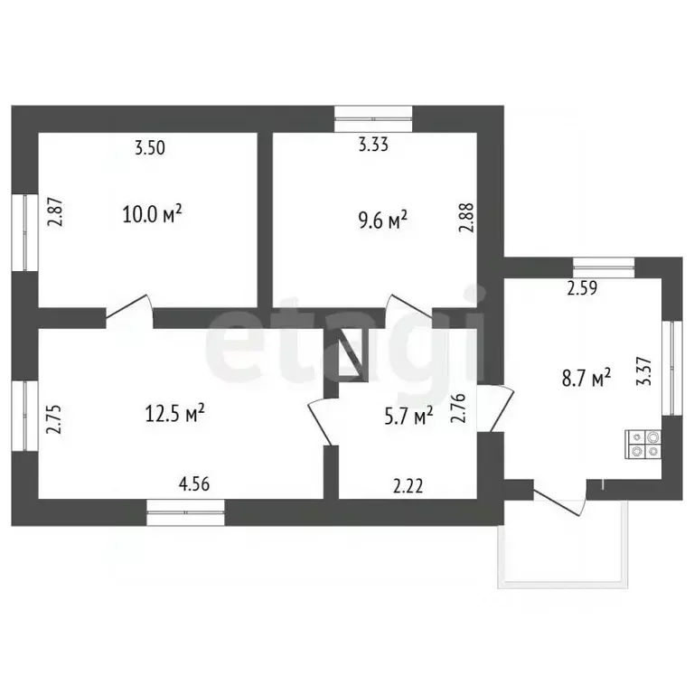 Дом в Крым, Сакский район, Охотниковское с/пос, с. Орлянка ул. Мира ... - Фото 1