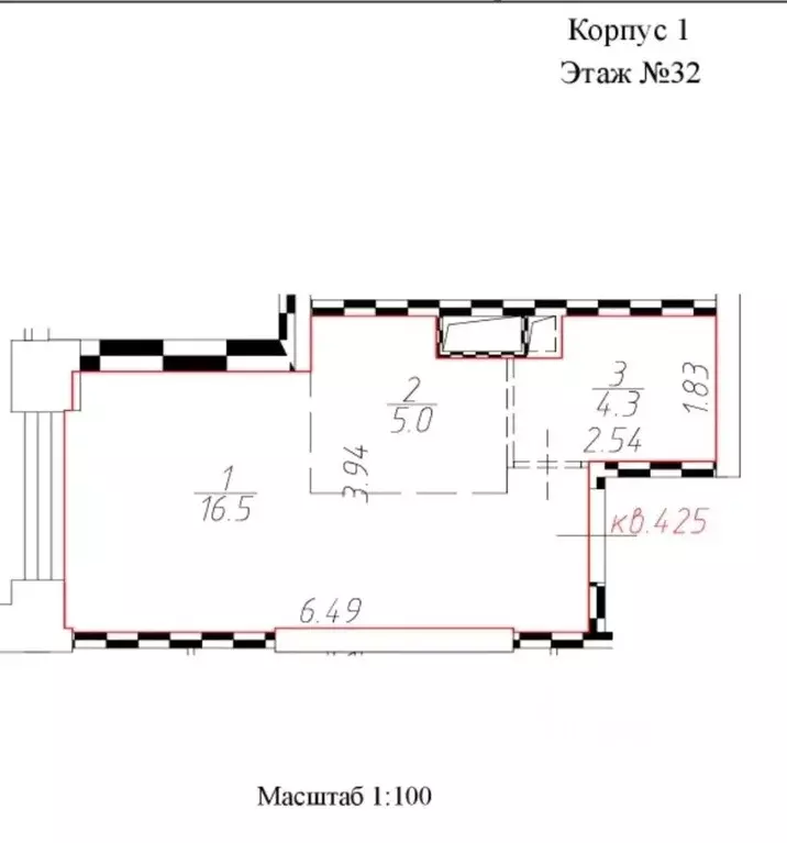 Студия Москва просп. Генерала Дорохова, 49 (25.8 м) - Фото 2