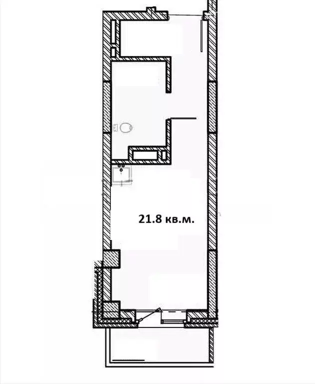 Квартира-студия: Красноярск, улица Калинина, 175В (21.8 м) - Фото 1