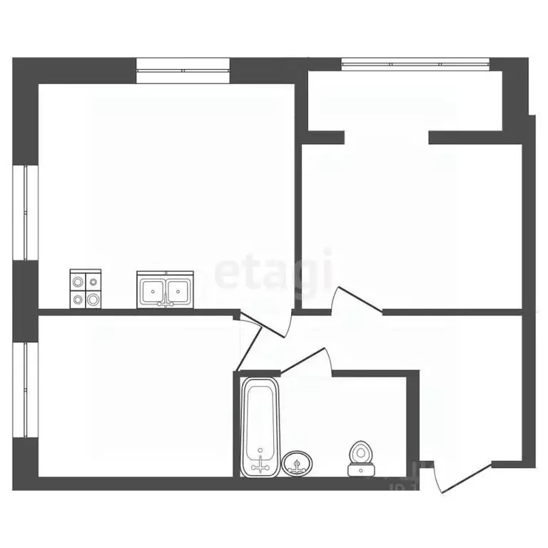 2-к кв. Санкт-Петербург просп. Авиаконструкторов, 54с1 (66.0 м) - Фото 2
