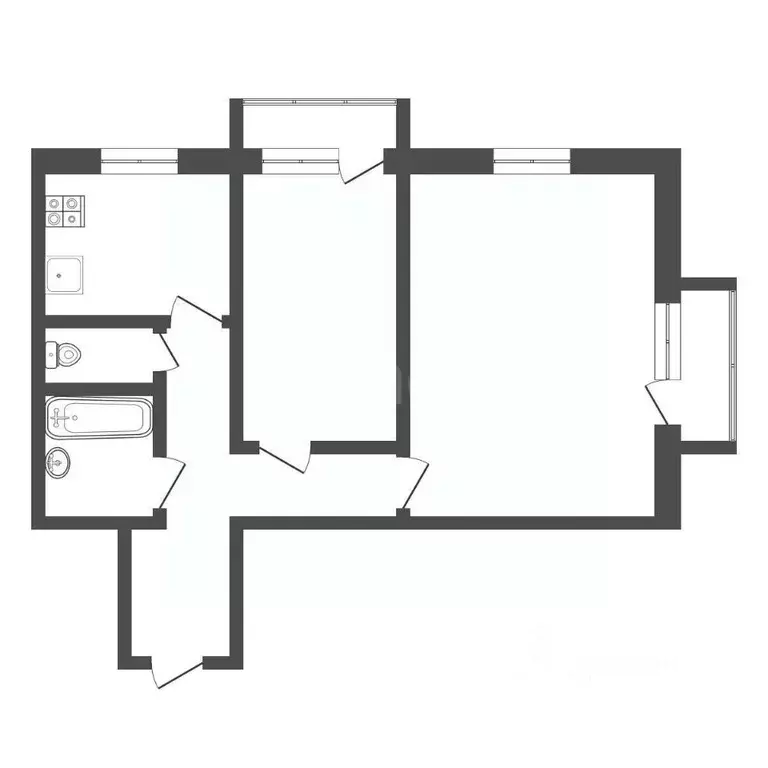 2-к кв. Тульская область, Тула ул. Мира, 58 (52.4 м) - Фото 2