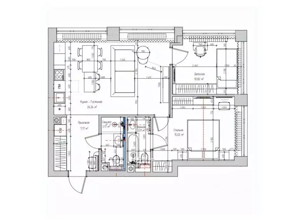 3-к кв. Москва 2-я Хуторская ул., 34 (65.0 м) - Фото 2