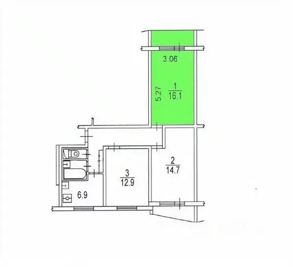 Комната Москва Кировоградская ул., 44К1 (16.1 м) - Фото 0