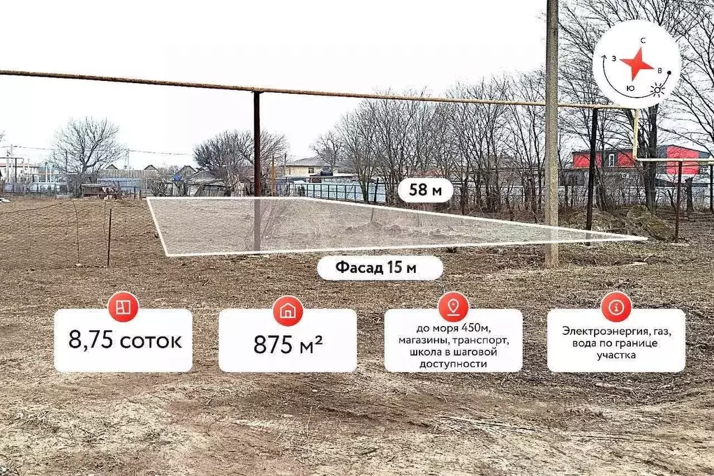 Участок в Краснодарский край, Темрюкский район, Фонталовское с/пос, ... - Фото 1