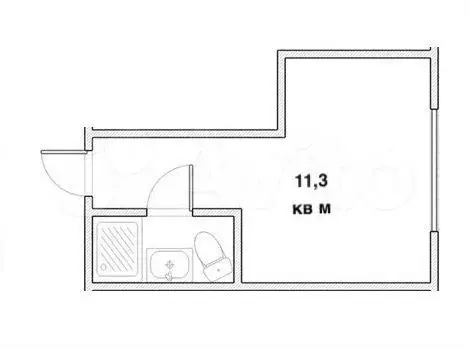 Квартира-студия, 11,3 м, 1/9 эт. - Фото 0