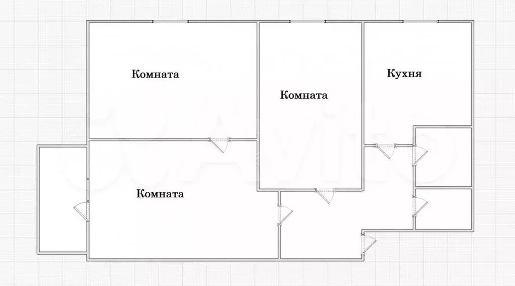 3-к. квартира, 52,3 м, 5/5 эт. - Фото 0