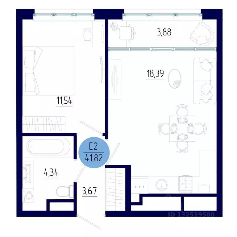 1-к кв. Рязанская область, Рязанский муниципальный округ, с. Дядьково ... - Фото 1