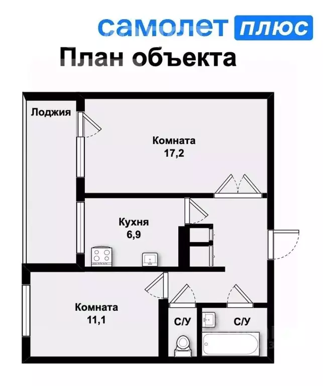 2-к кв. Свердловская область, Екатеринбург просп. Седова, 26 (47.9 м) - Фото 1