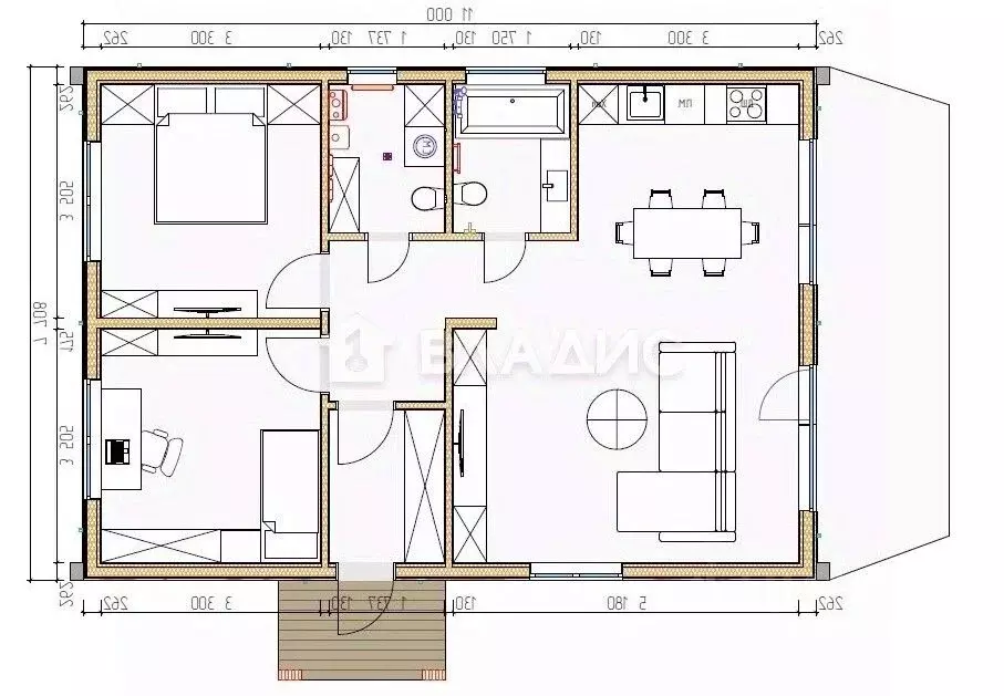 Дом в Коми, Сыктывдинский район, с. Выльгорт ул. Троицкая, 19 (70 м) - Фото 2