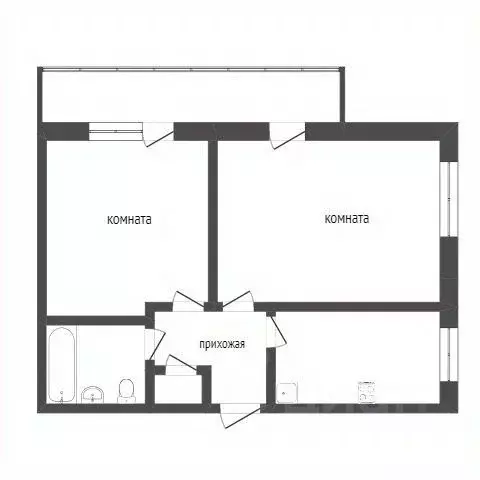 2-к кв. Коми, Сыктывкар Тентюковская ул., 162 (50.1 м) - Фото 1