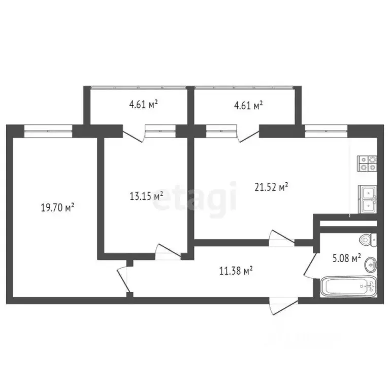 2-к кв. Краснодарский край, Новороссийск Цемдолина тер., ул. ... - Фото 1
