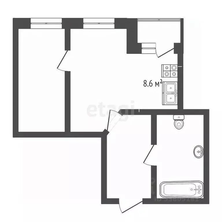 1-к кв. Ростовская область, Ростов-на-Дону Тибетская ул., 1Бс2 (57.0 ... - Фото 2