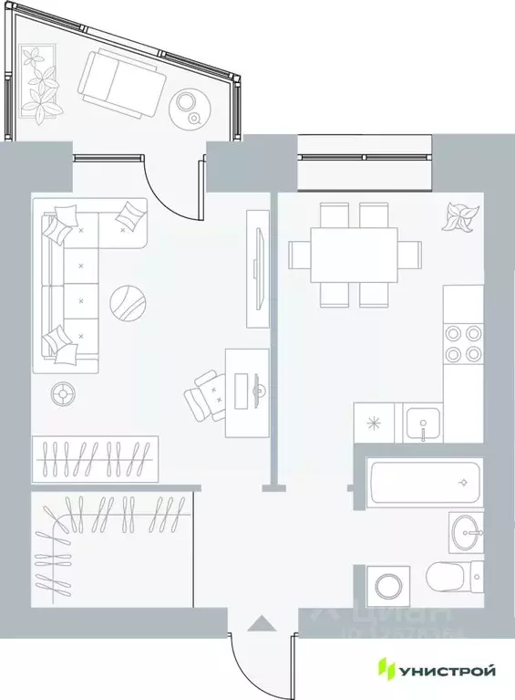 1-к кв. Пермский край, Пермь Рионская ул., 4А (39.44 м) - Фото 1