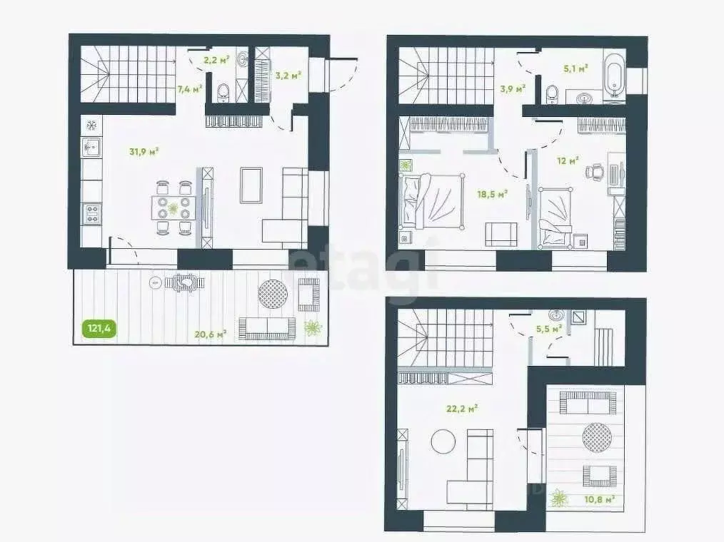 5-к кв. Иркутская область, Иркутск ул. 30-й Иркутской Дивизии, 55 ... - Фото 2