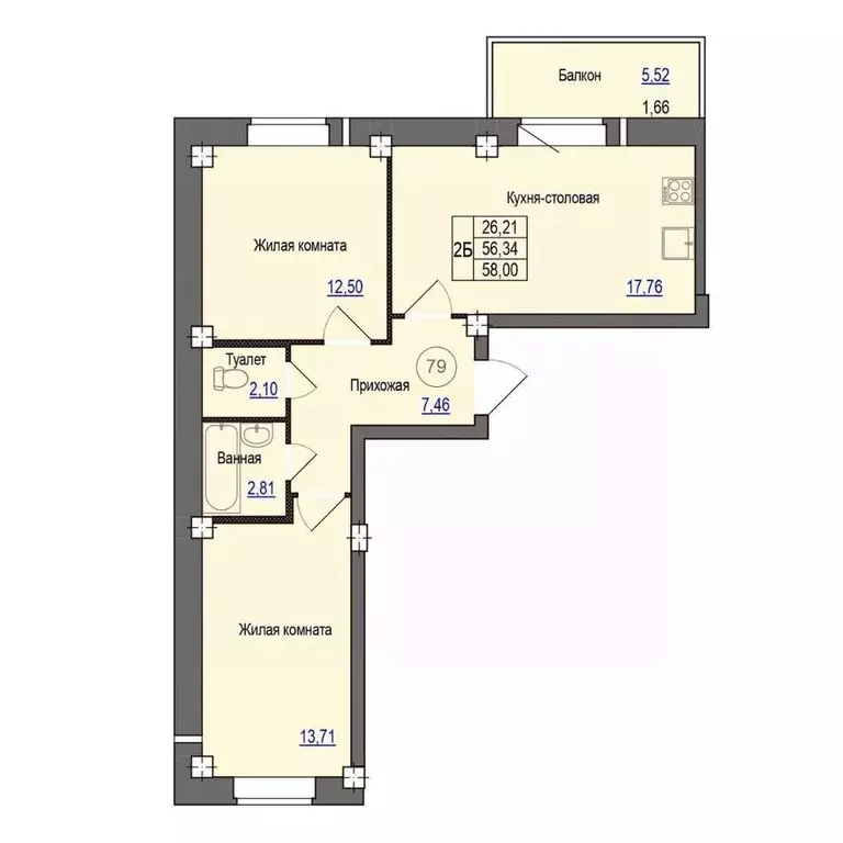 2-к кв. Псковская область, Псковский район, Завеличенская волость, д. ... - Фото 1