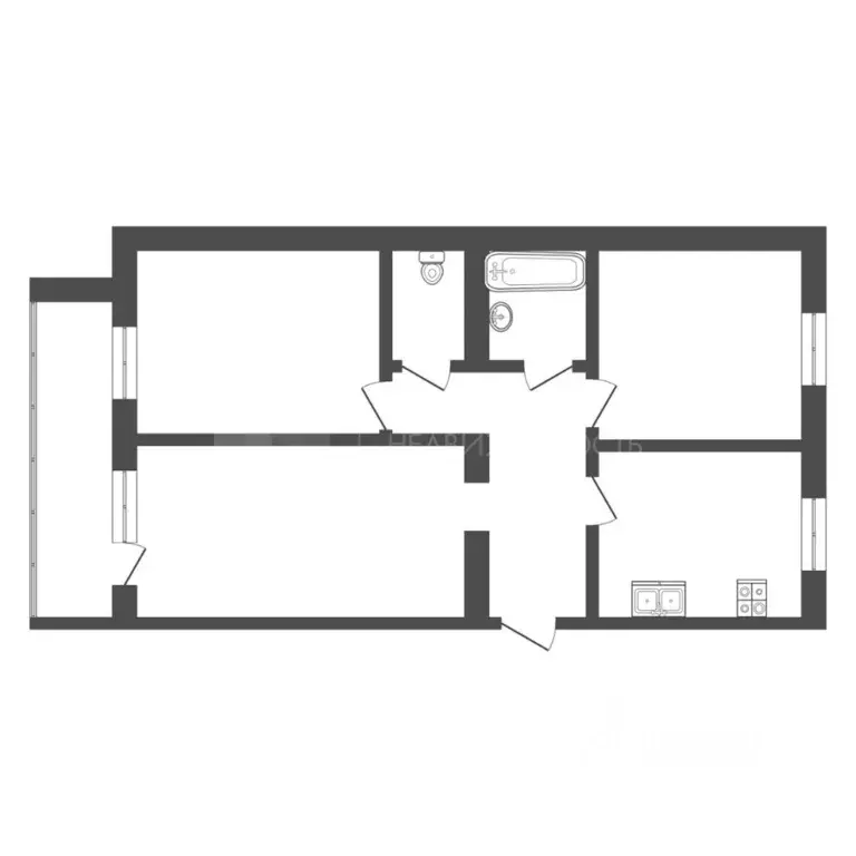 3-к кв. Тюменская область, Тюмень ул. Московский Тракт, 127 (80.0 м) - Фото 1