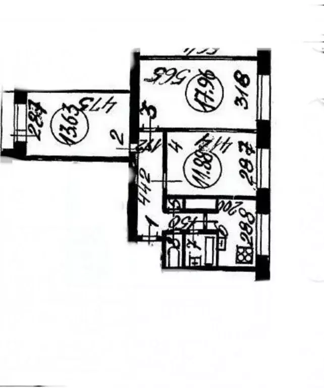 3-к кв. Санкт-Петербург Суздальский просп., 109 (60.8 м) - Фото 2