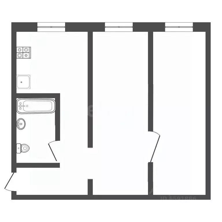 2-к кв. Тульская область, Ефремов ул. Свердлова, 61 (48.0 м) - Фото 2