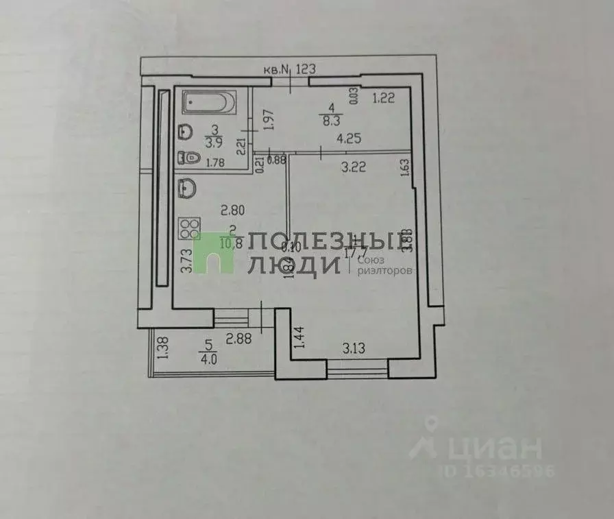 1-к кв. Башкортостан, Уфа ул. Рихарда Зорге, 62 (42.7 м) - Фото 1