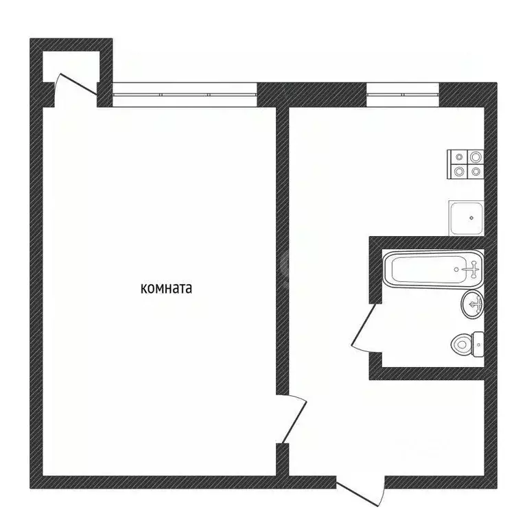 1-к кв. Ленинградская область, Кириши ул. Энергетиков, 19 (29.5 м) - Фото 2