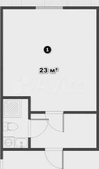 Квартира-студия, 23 м, 1/12 эт. - Фото 0