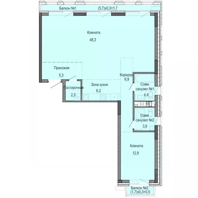 2-к кв. Удмуртия, Ижевск ул. Бородина, 22 (92.4 м) - Фото 0