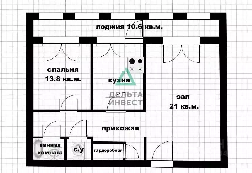 2-к кв. Башкортостан, Уфа ул. Менделеева, 217 (55.7 м) - Фото 2