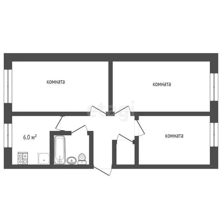 3-комнатная квартира: Петропавловск-Камчатский, проспект Победы, 10 ... - Фото 1