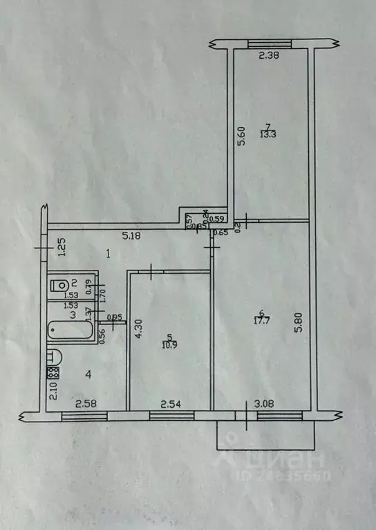 3-к кв. Алтайский край, Бийск Социалистическая ул., 110 (60.1 м) - Фото 1